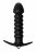 Чёрная анальная вибропробка Twisted Anal Plug - 13 см. 
