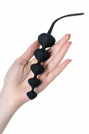 Набор из 2 чёрных анальных цепочек Satisfyer Beads 