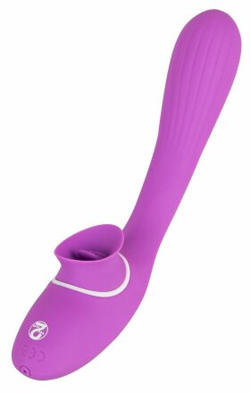 Лиловый гнущийся вибратор Licking Vibe - 22,3 см. 