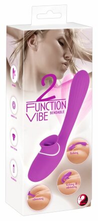 Лиловый гнущийся вибратор Licking Vibe - 22,3 см. 