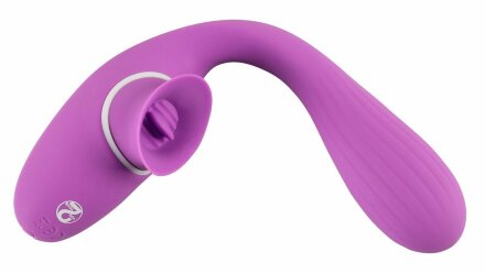 Лиловый гнущийся вибратор Licking Vibe - 22,3 см. 